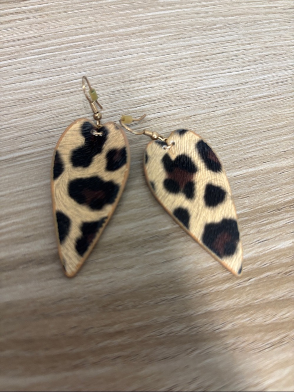 Plunder Leopard Print Teardrop Earrings - Tan, Black, Brown